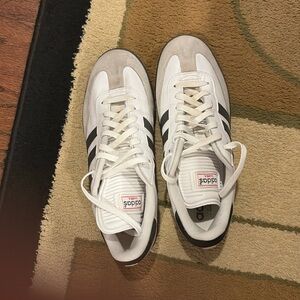 black and white addidas sambas